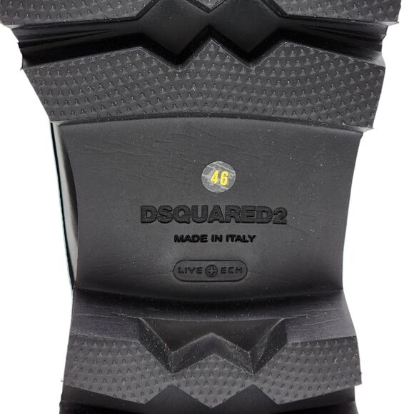 Dsquared2 Logo Combat Boots - Leather - Black 46 13US $1290 main image 4